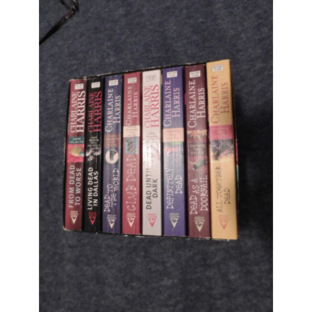 Preowned Charlaine Harris Lot 8 Sookie Stackhouse TRUE BLOOD Pbs Boxed Set